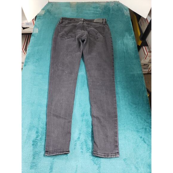 Levis 535 Jeans Size 29 Womens Black Denim Ladies Pants Mid Rise Skinny - Picture 12 of 15